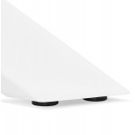 Mesa de comedor de diseño de vidrio y metal blanco (200x100 cm) WHITNEY (negro)