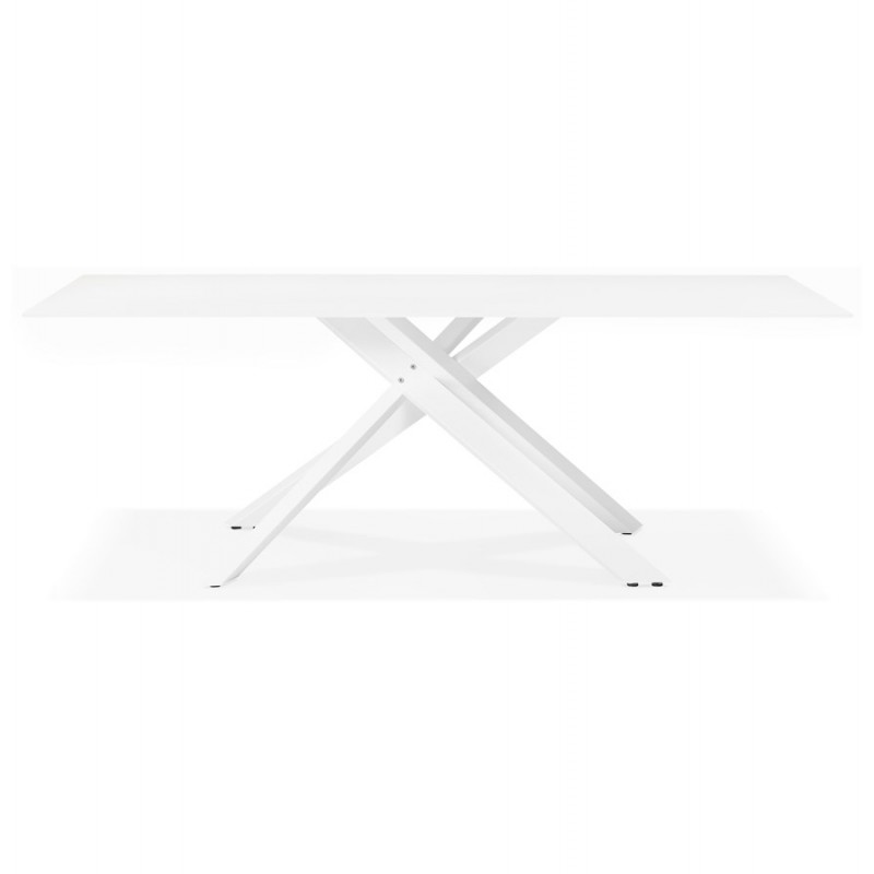 Glass and white metal design (200x100 cm) WHITNEY (white) - image 48846