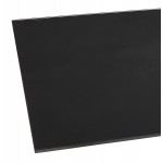 Mesa de comedor de diseño de vidrio y metal negro (200x100 cm) WHITNEY (negro)