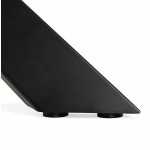Mesa de comedor de diseño de vidrio y metal negro (200x100 cm) WHITNEY (negro)