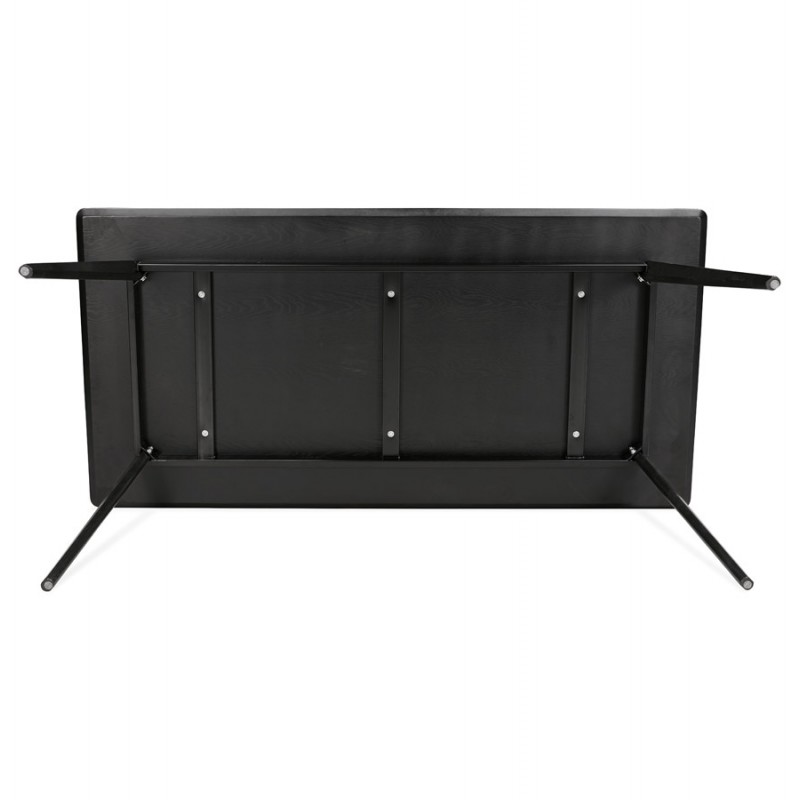 Tavolo da pranzo di design o scrivania in legno (180x90 cm) (nero) - image 48963