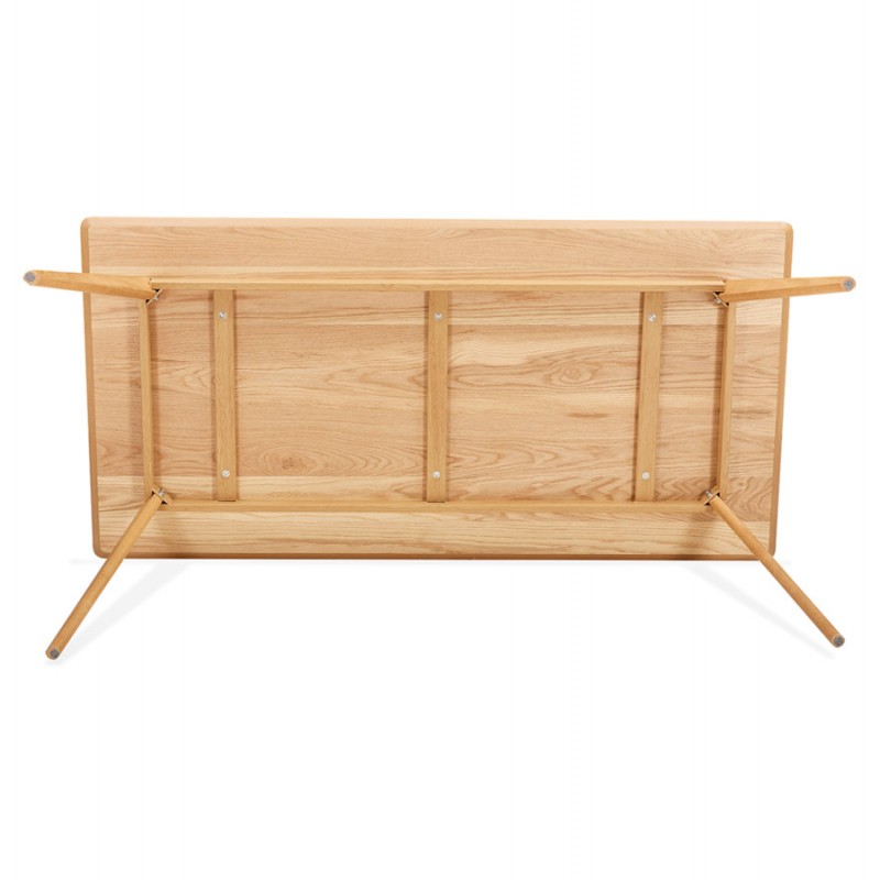 Table à manger design ou bureau style scandinave en bois (180x90 cm) ZUMBA (naturel) - image 48973