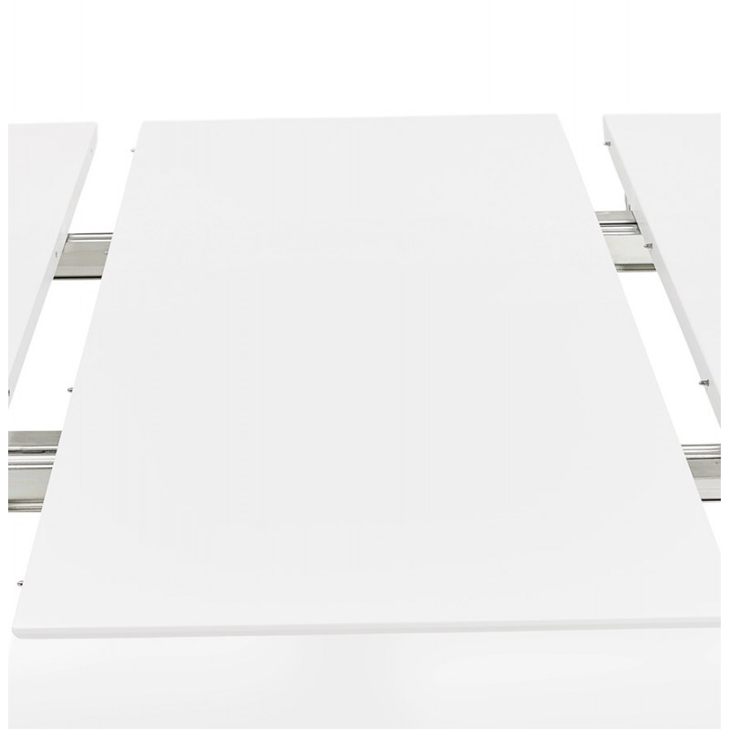 Tavolo da pranzo in legno estensibile e piedi cromati (170/270cmx100cm) JUANA (bianco opaco) - image 48998