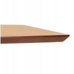 Ausziehbarer Esstisch aus Holz und schwarze Füße (170/270cmx100cm) LOANA (natürliche Oberfläche)
