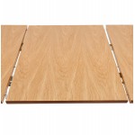 Mesa de comedor de madera extensible y pies negros (170/270cmx100cm) LOANA (acabado natural)
