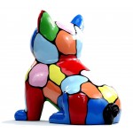 Statue Design dekorative Skulptur Katze sitzt im Harz (multicolor)