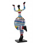 Statuette sculpture décorative design FEMME DANSEUSE en résine H150 (multicolore)