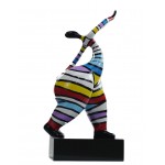 Statuette sculpture décorative design FEMME DEBOUT en résine H61 (multicolore)