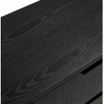 Buffet enfilade diseño 2 puertas 3 cajones de madera MELINA (negro)