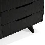 Sideboard 2-Tür-Design 3 Schubladen aus Holz MELINA (schwarz)