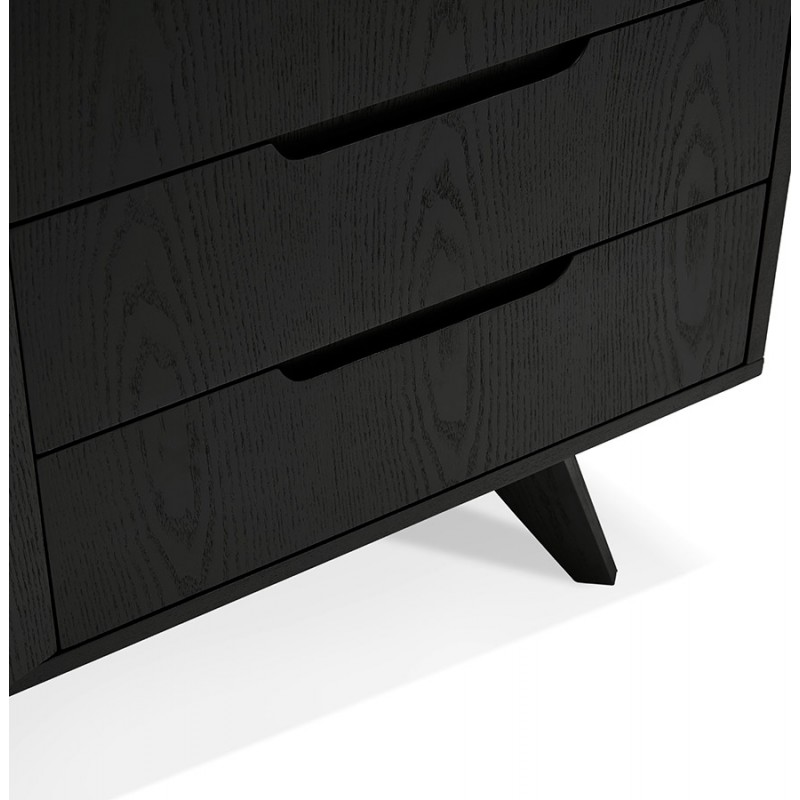Sideboard 2-Tür-Design 3 Schubladen aus Holz MELINA (schwarz) - image 49338