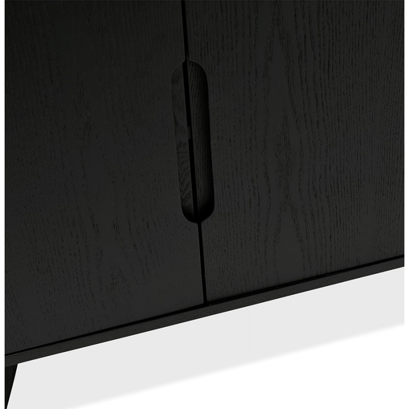 Buffet enfilade diseño 2 puertas 3 cajones de madera MELINA (negro) - image 49339