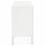 Buffet enfilade design 2 doors 3 wooden drawers AGATHE (white)