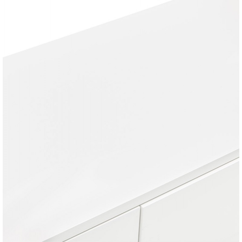 Buffet enfilade design 2 porte 3 cassetti in legno AGATHE (bianco) - image 49350