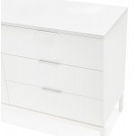Buffet enfilade design 2 doors 3 wooden drawers AGATHE (white)