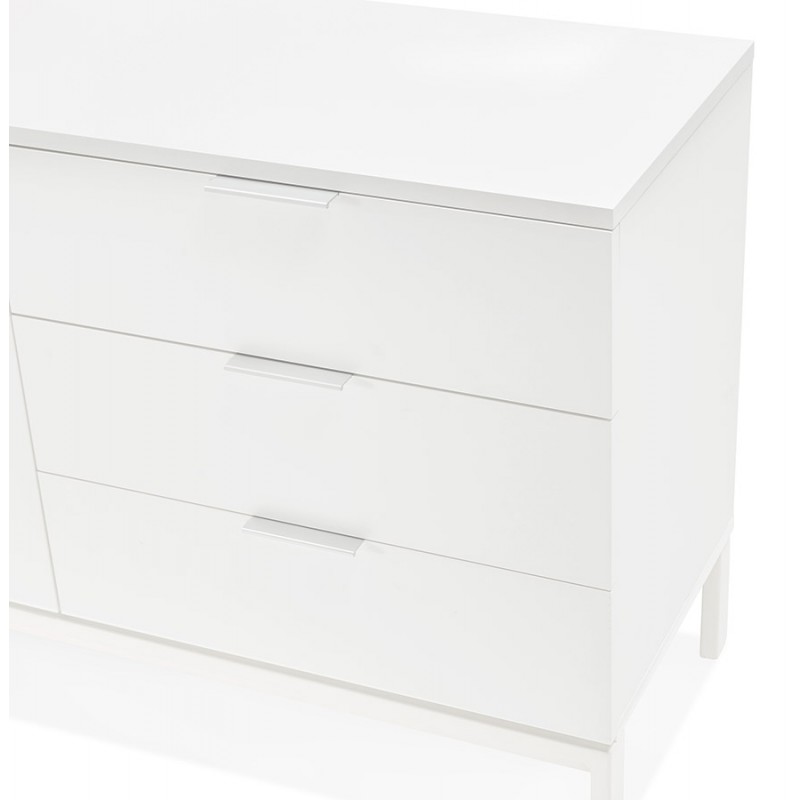 Buffet enfilade design 2 portes 3 tiroirs en bois AGATHE (blanc) - image 49351