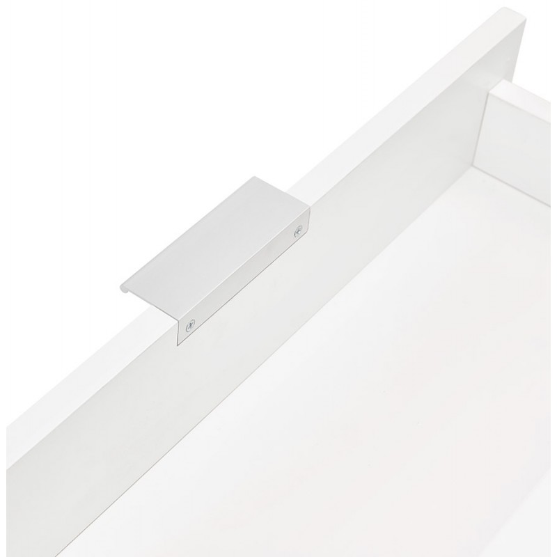 Buffet enfilade design 2 porte 3 cassetti in legno AGATHE (bianco) - image 49354