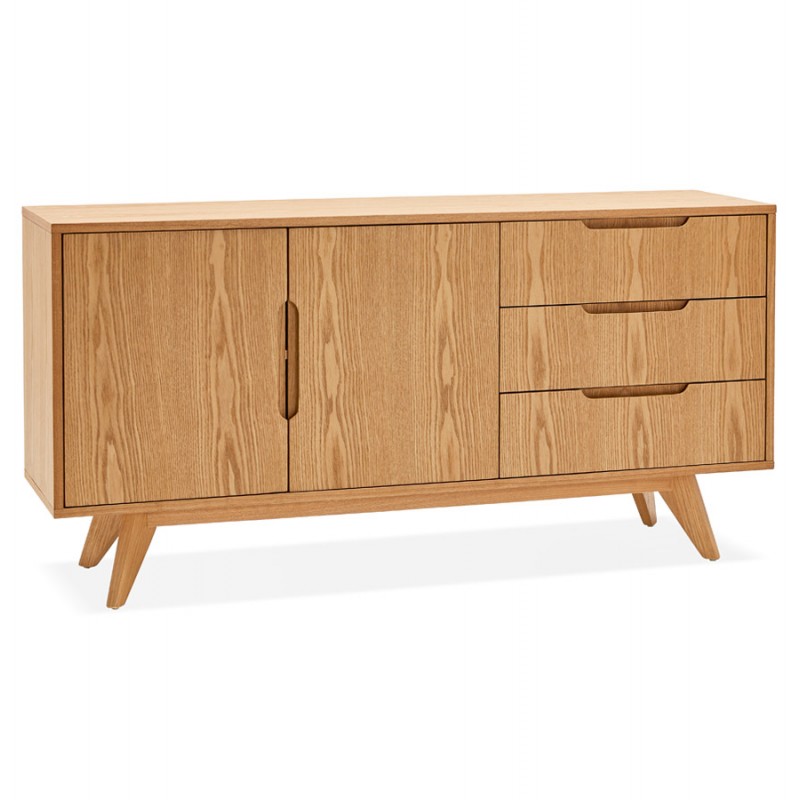 Buffet enfilade design 2 doors 3 wooden drawers MELINA (natural) - image 49392