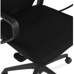 Schreibtischsessel aus AYUMI Stoff (schwarz)
