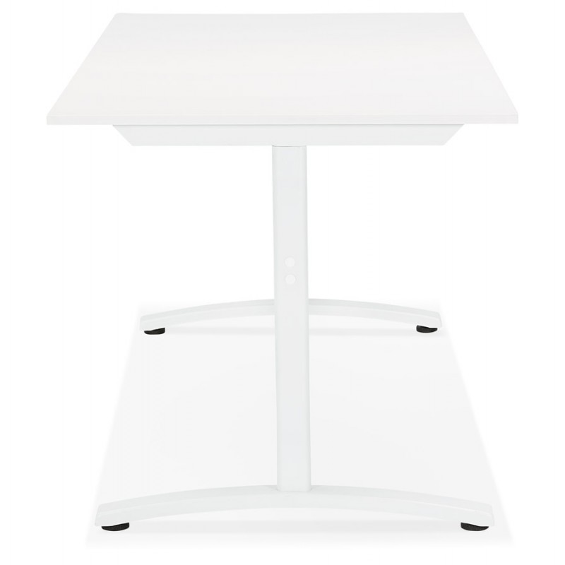 SONA scrivania destra in legno dai piedi bianchi (160x80 cm) (bianco) - image 49502