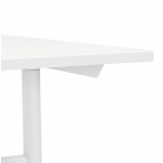 Gerader Schreibtisch aus Holz füße weiß SONA (160x80 cm) (weiß)