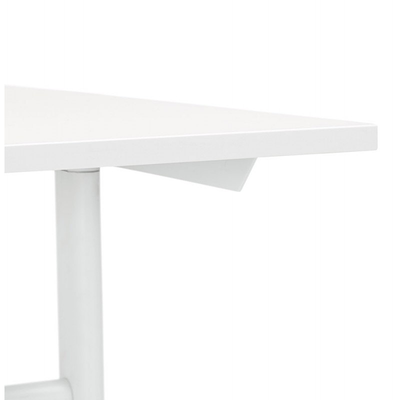 Gerader Schreibtisch aus Holz füße weiß SONA (160x80 cm) (weiß) - image 49504