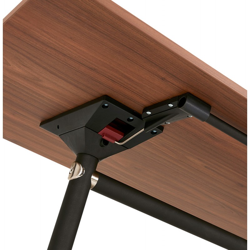 SAYA black-footed wooden wheely table (160x80 cm) (walnut finish) - image 49590