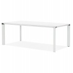 NORA wooden design meeting table (200x100 cm) (white)