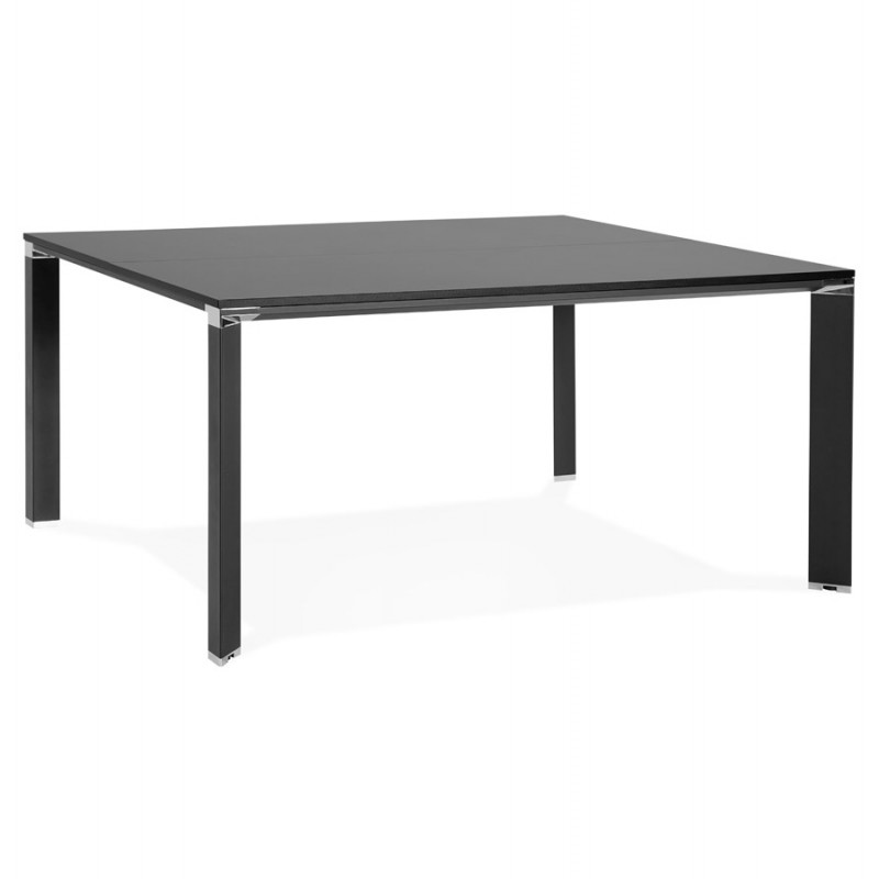 BENCH scrivania tavolo da riunione moderno piedi neri in legno RICARDO (160x160 cm) (nero) - image 49665