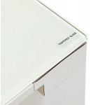 Diseño de escritorio derecho pies blancos empapados BOIN (140x70 cm) (blanco)