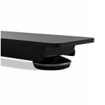 Bureau assis debout électrique en bois pieds noirs KESSY (140x70 cm) (finition naturelle)