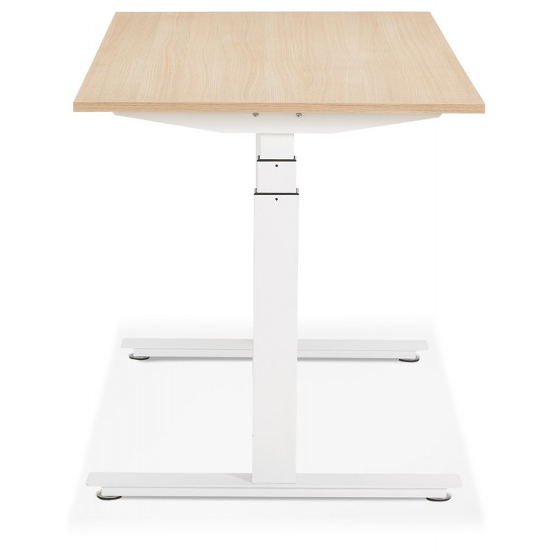 Seated standing electric wooden white feet KESSY (140x70 cm) (natural finish) - image 49852