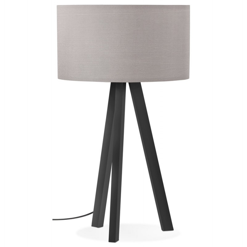 Lampe à poser design avec abat-jour sur trépied noir TRANI MINI (gris) - image 49962