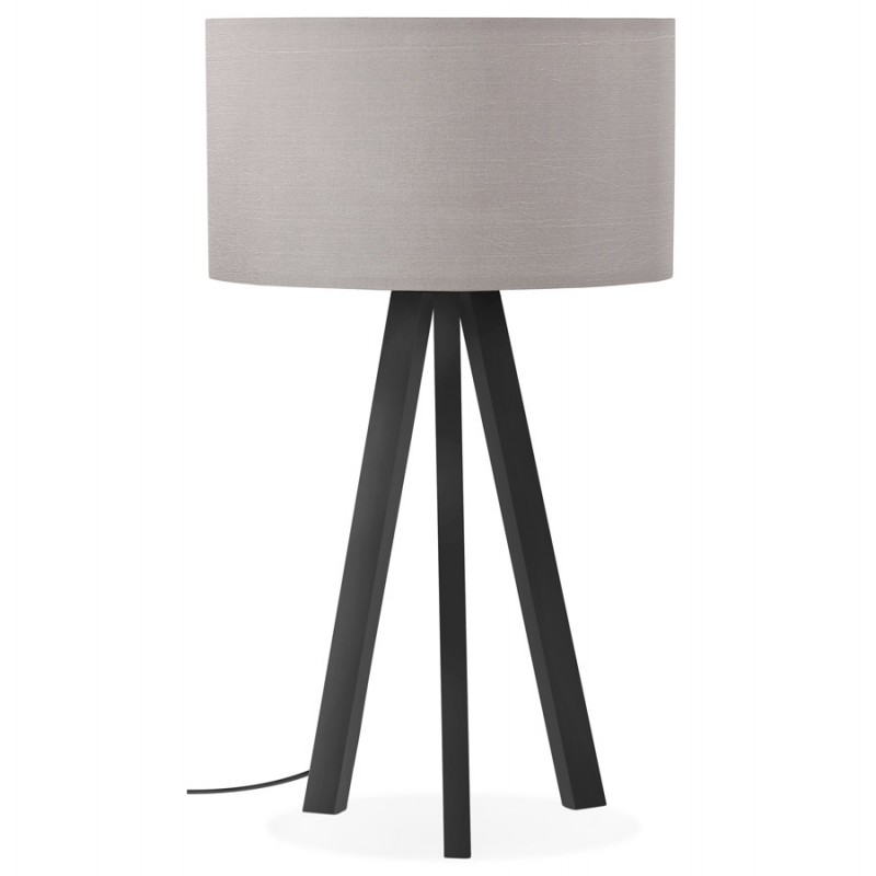 Lampe à poser design avec abat-jour sur trépied noir TRANI MINI (gris) - image 49963