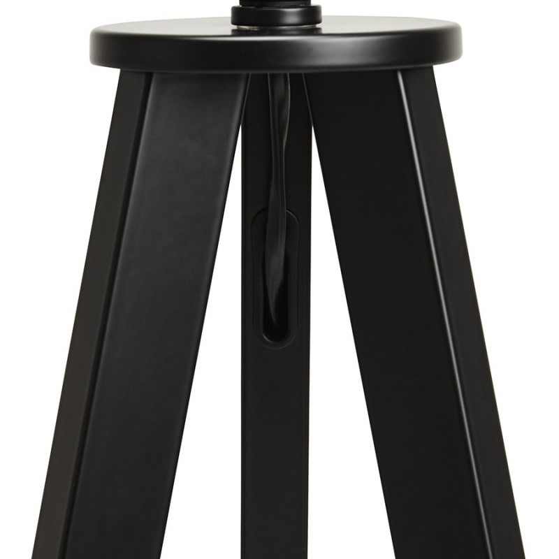 Lampe à poser design avec abat-jour sur trépied noir TRANI MINI (gris) - image 49969