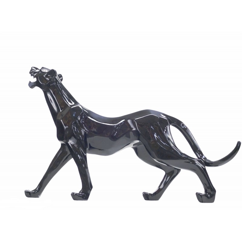 Statue design decorative sculpture Panther XL resin H65 cm (black) - image 50073