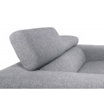 Rechts Sofa Design 2-Sitzer mit CYPRIA Stoff (grau)