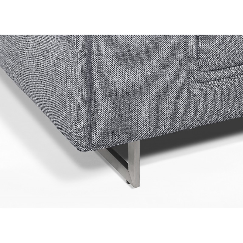 Sofá de esquina de diseño de 5 asientos con reposacabezas ILONA de tela - Angle Right (gris) - image 50168