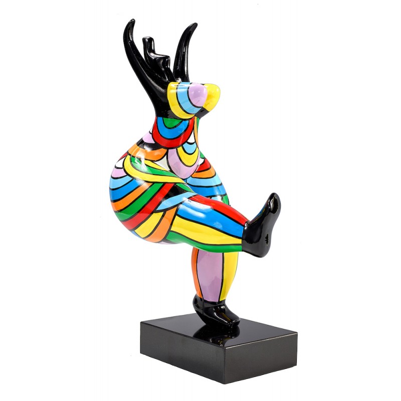 Lot de 2 Statues sculptures décoratives design FEMMES (H42 cm) (Multicolore) - image 50407
