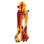 Statue sculpture décorative design SINGE TRASH (H58) (Multicolore)