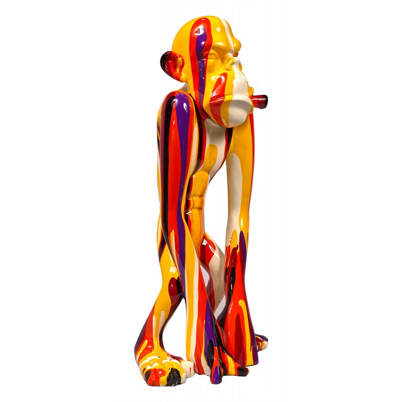 Escultura estatuario diseño decorativo MONKEY TRASH (H58) (multicolor) - image 50416