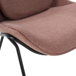 Lounge Armchair 73X74X92 Metal Black Fabric Pink