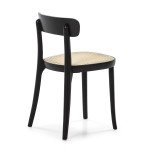 Chair 44X48X76 Wood Black Rattan Natural