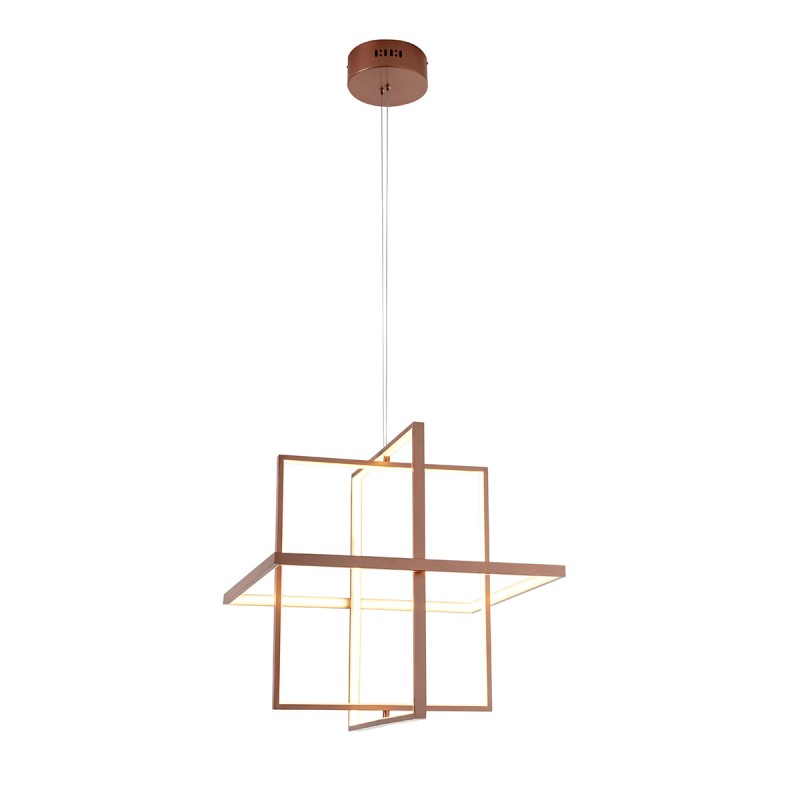 Hanging Lamp 50X50X180 Metal Colour Copper