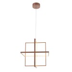 Hanging Lamp 50X50X180 Metal Colour Copper