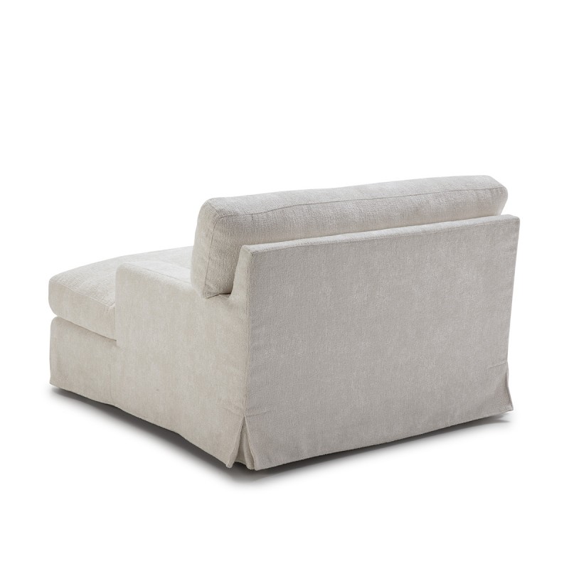 Chaise Longue 122X155X93 Fabric Greige - image 50619