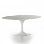 Table à Manger 170x110x73 Marbre Aluminium Blanc