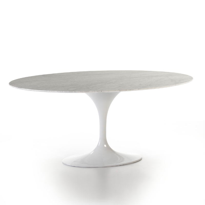 Table à Manger 170x110x73 Marbre Aluminium Blanc - image 50741