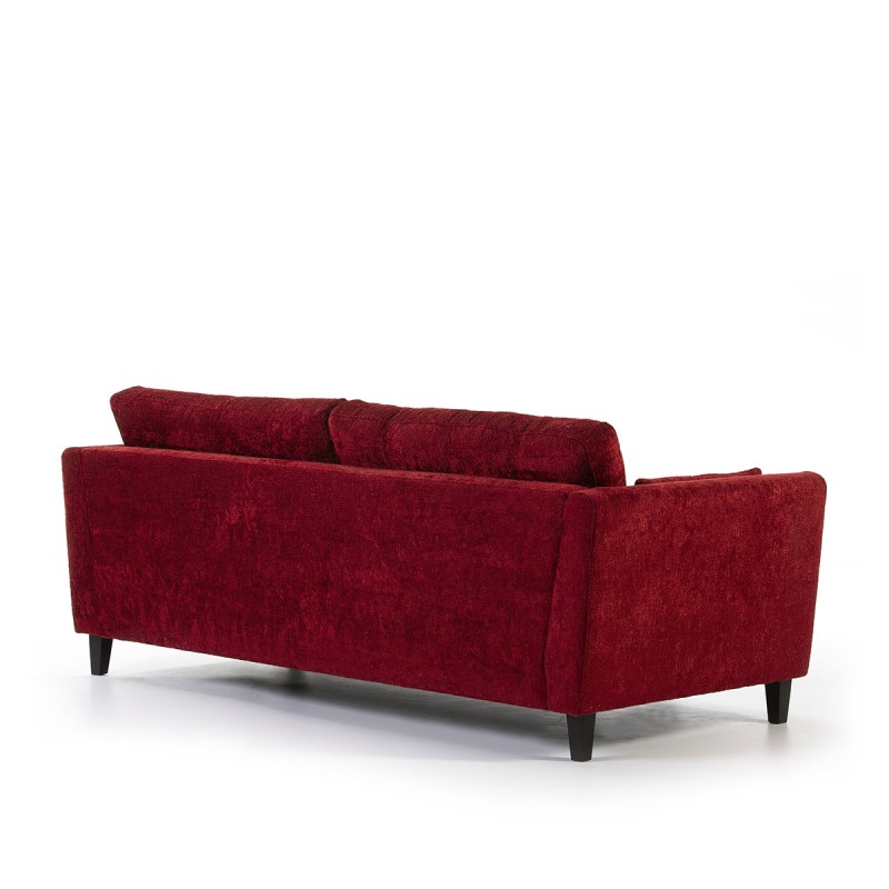 3-Seater Straight Sofa 216X90X85 Red - image 50912