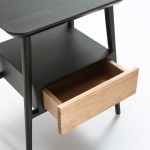 Nachttisch 1 Schublade 50X38X60 Holz Schwarz/Natürlich